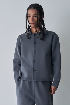 Stretch knit jacket (Grey)