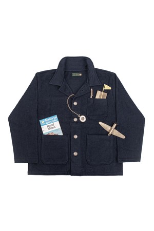 [테리 타올] Leisure Double-Face Terry Chore Shirt Jacket - Dark Navy_NAVY-a