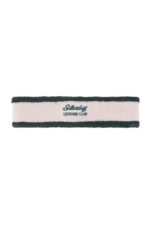 Leisure Headband - Ivory & British Racing Green_GREEN-a