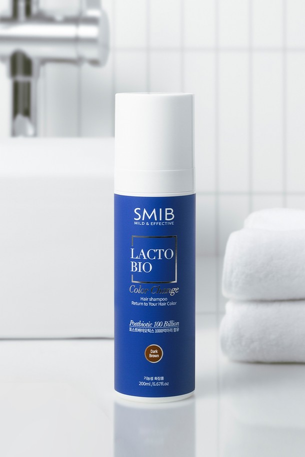 SMIB - 헤어케어 - [스미브] 락토바이오 1000억 유산균 염색 새치 샴푸 200ml 내츄럴 블랙