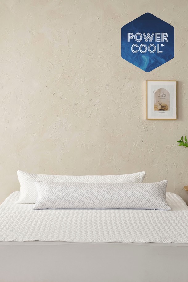 [인터네스트] 시원한 쿨 샤인 냉감 바디필로우 30X100은 여름철 쾌적한 수면 환경을 제공하는 침구용 바디필로우입니다. 부드러운 촉감의 자카드 패턴으로 디자인되었으며, 폴리에틸렌과 폴리에스터 혼방 소재에 더블 실레전 편직 구조를 적용하여 일반 편직 대비 1.5배 도톰한 두께감을 자랑합니다.  즉각적인 냉감 효과와 뛰어난 통기성, 보풀 방지 및 내구성을 갖춰 세탁 후에도 시원함을 오랫동안 유지하며, 화이트, 블루, 라이트 그레이, 라이트 그린 4가지 색상으로 만나볼 수 있습니다.
