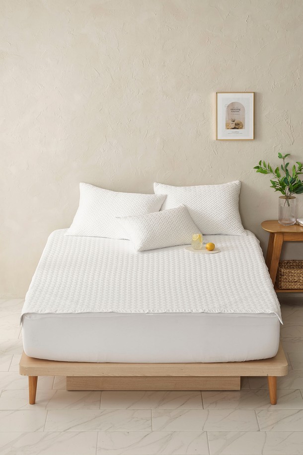 [인터네스트] 시원한 쿨 샤인 포르페 냉감패드(SS)는 화이트, 블루, 라이트 그레이, 라이트 그린의 다채로운 색상으로 출시되었으며, 부드러운 촉감의 폴리에틸렌과 폴리에스터 혼방 소재로 제작되어 편안한 사용감을 제공합니다. 자가드 패턴과 도톰한 두께감, 뛰어난 통기성을 자랑하며, 열 흡수 및 이동 기능과 Q-MAX 0.403의 높은 냉감 지수로 여름철 침구용으로 시원하게 사용 가능합니다. 고분자원사, 더블 실레진 편직 구조, 보풀 방지 및 미끄럼 방지 기능으로 내구성과 실용성을 높였으며, SS, Q, K 사이즈로 제공됩니다.
