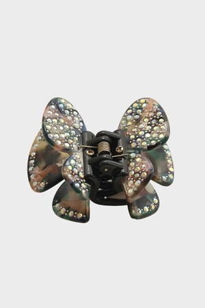 프랑스 큐빅 나비 마블 집게핀 Bh0937
