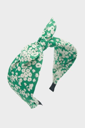미니 리본 플로랄 와이드 헤어밴드 H01395