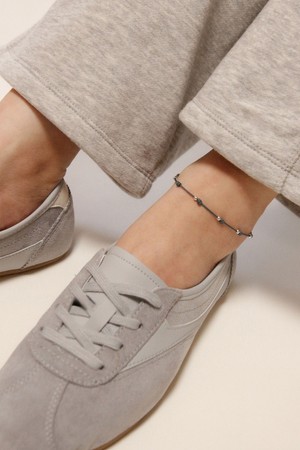 실버 볼 컬러 매듭 발찌 A0685