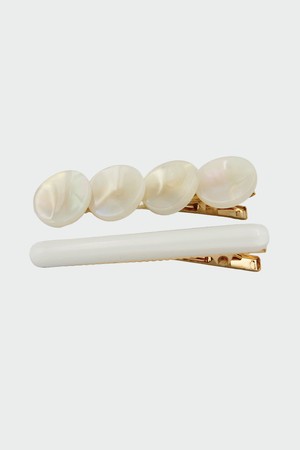 페블 호마이카 집게핀 2pcs 세트 H01374