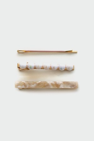 컬러 실핀 헤일로 집게핀 3pcs 세트 H01378