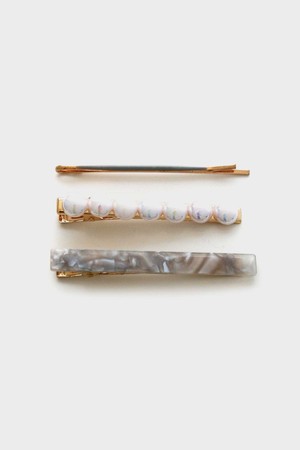 컬러 실핀 헤일로 집게핀 3pcs 세트 H01378