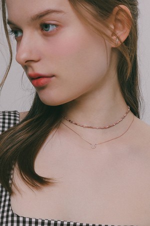 뮤트 원석 볼 펜던트 실버 목걸이 N01141