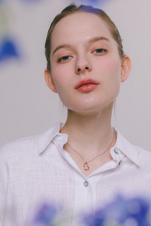 14K 청다이아 달리 로즈골드 목걸이 G0292