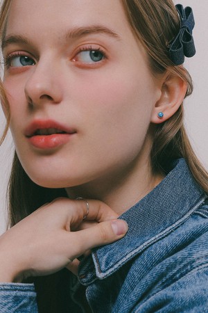 블루오팔 원석 실버 귀걸이 M04029