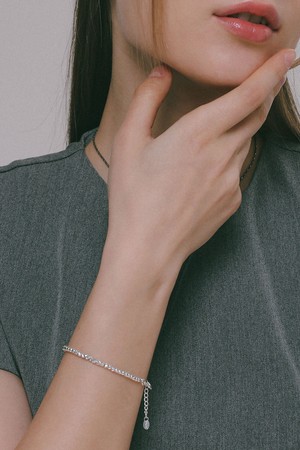 이태리 리프 커팅 실버 팔찌 B01040