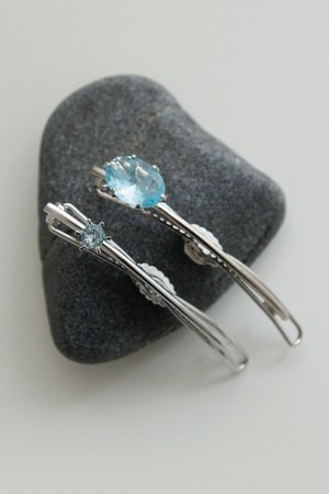 오벌컷 큐빅 헤어핀 2pcs 세트 H01436