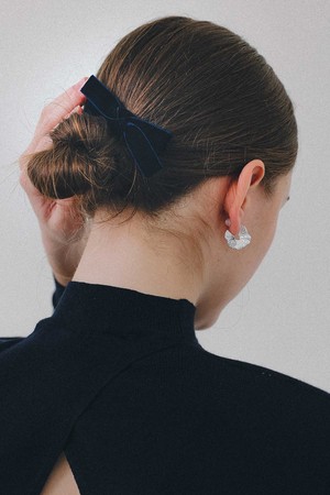 소프트 벨벳 리본 집게핀 H01477