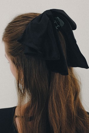 로맨틱 빅 리본 벨벳 집게핀 H01481