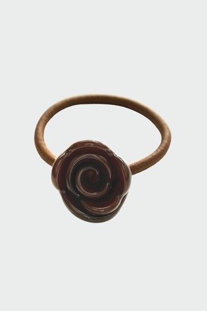 장미 브라운 플라워 머리끈 H01498