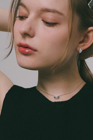 래브라도라이트 원석 실버 목걸이 N01119