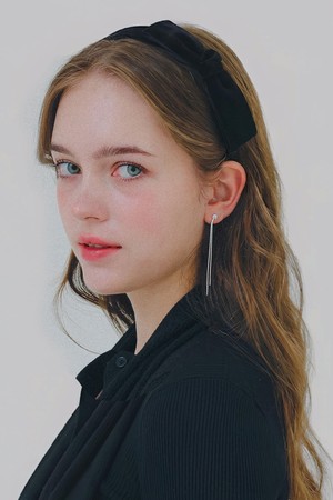 사이드 벨벳 리본 헤어밴드 H01514