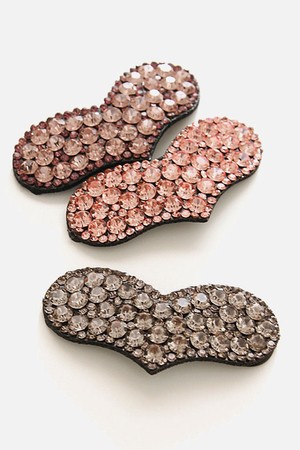 와이드 하트 큐빅 딱핀 H01520