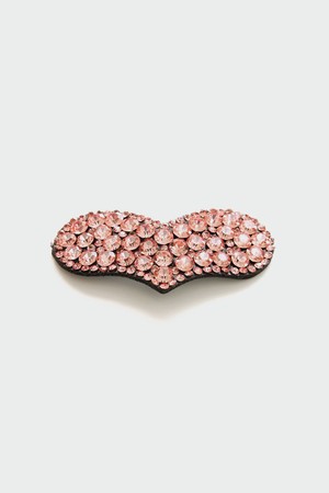 와이드 하트 큐빅 딱핀 H01520