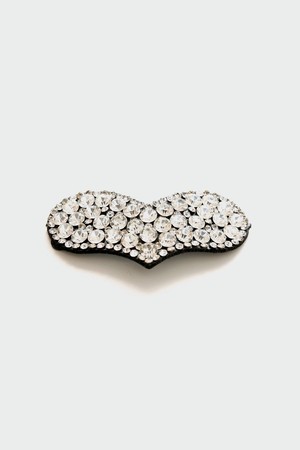 와이드 하트 큐빅 딱핀 H01520