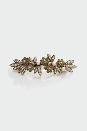 보태니컬 플라워 진주 자동핀 H01532