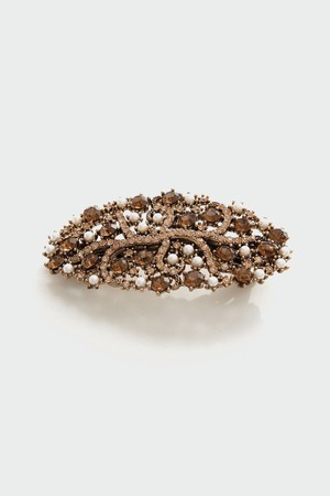 큐빅 리프 진주 자동핀 H01533