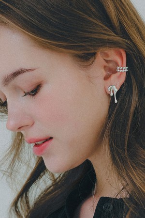 더블라인 실버볼 이어커프 M04061