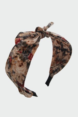 르네상스 플라워 리본 패브릭 헤어밴드 H01562