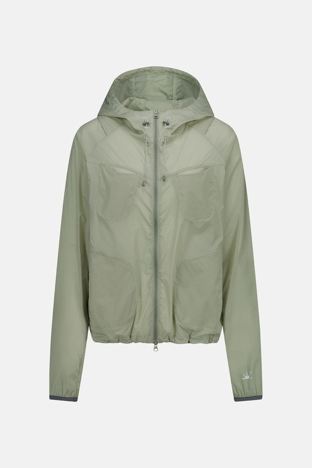 W Hooded Light Jacket Green SUNLOVE