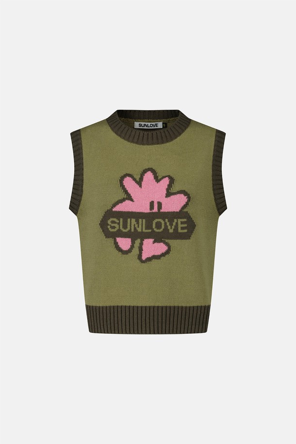 SUNLOVE - 베스트 - W Baby Cali Knit Vest Olive