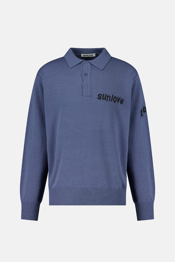 SUNLOVE - 스웨터 - Tour Knit Polo Violet