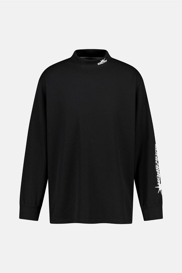 SUNLOVE - 긴팔티셔츠 - Polartec Waffle Mockneck L/S Tee Black