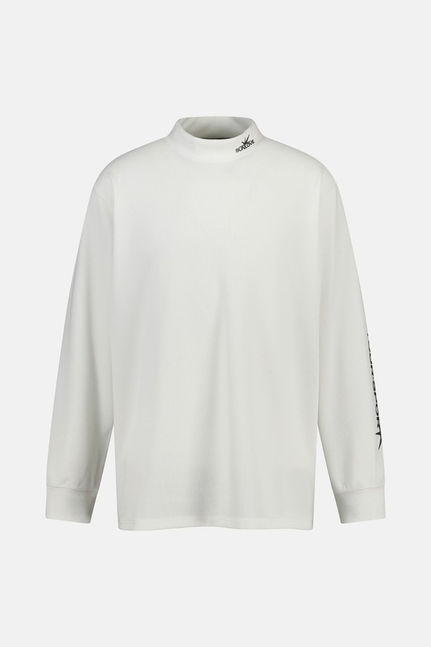 SUNLOVE - 긴팔티셔츠 - Polartec Waffle Mockneck L/S Tee White