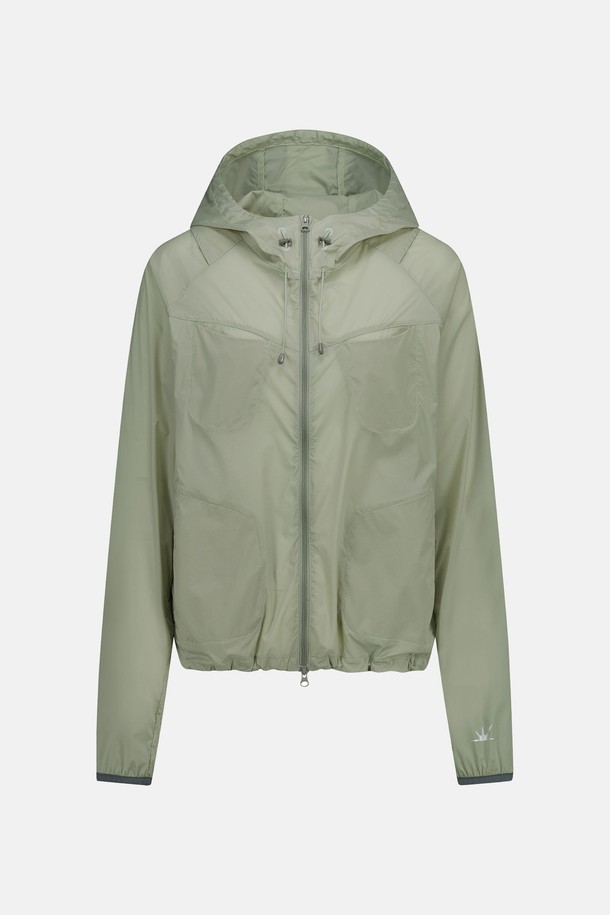 SUNLOVE - 바람막이/아노락 - W Hooded Light Jacket Green