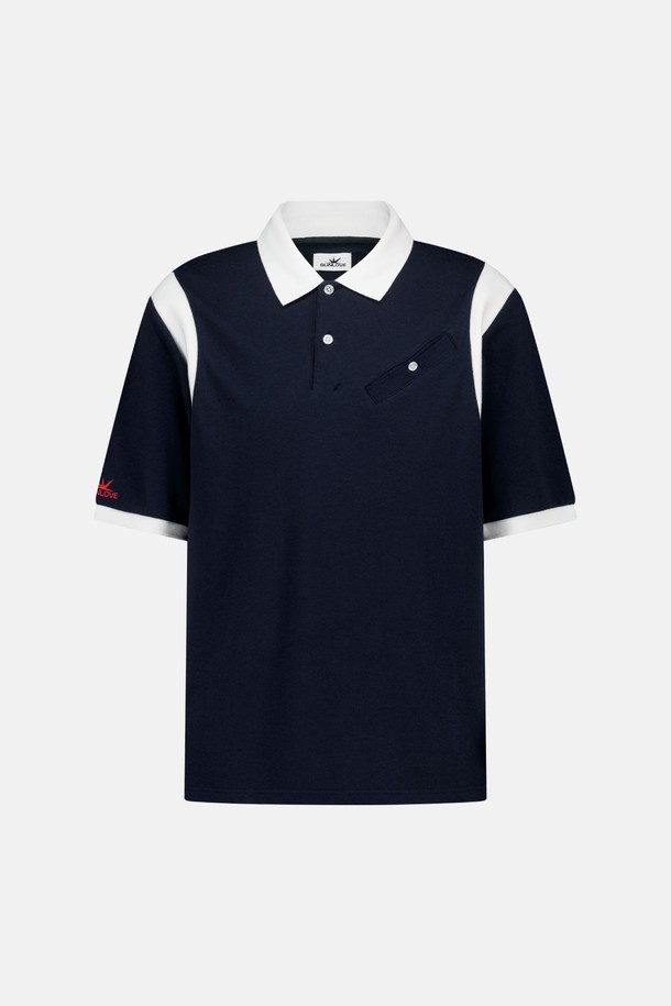 SUNLOVE - 반팔티셔츠 - Swing Player Polo Navy