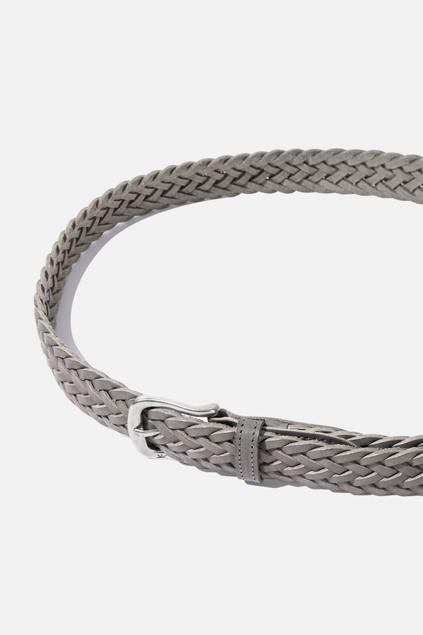 SUNLOVE - 벨트 - Braided Leather Belt Grey