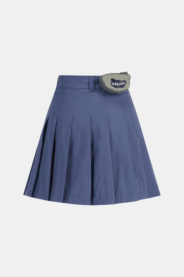 SUNLOVE - 미니스커트 - Heart Pleats Skirt Violet