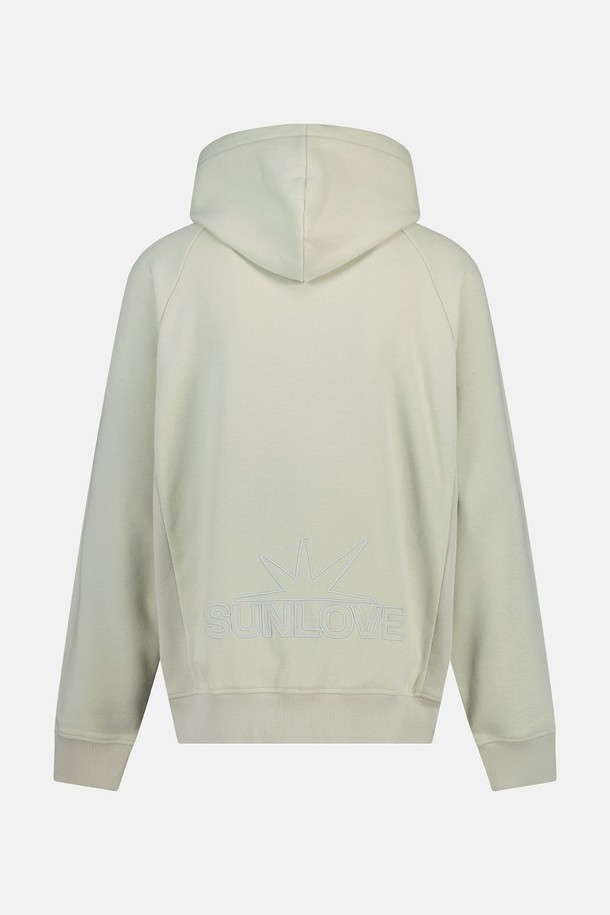 SUNLOVE - 후디 - Flag Padded Hoodie Ivory