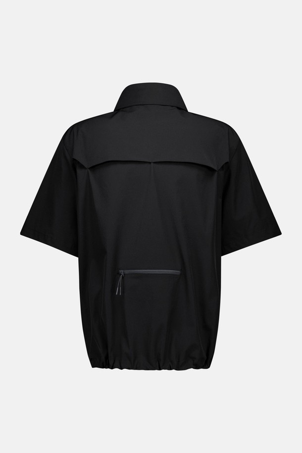 SUNLOVE - 반팔티셔츠 - Active Half Zip Woven Polo Black