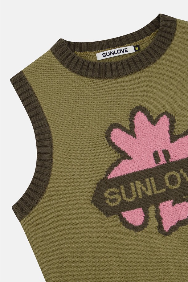 SUNLOVE - 베스트 - W Baby Cali Knit Vest Olive