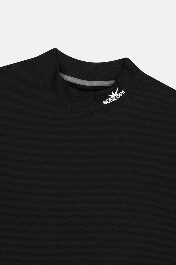 SUNLOVE - 긴팔티셔츠 - Polartec Waffle Mockneck L/S Tee Black