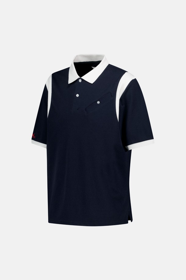 SUNLOVE - 반팔티셔츠 - Swing Player Polo Navy