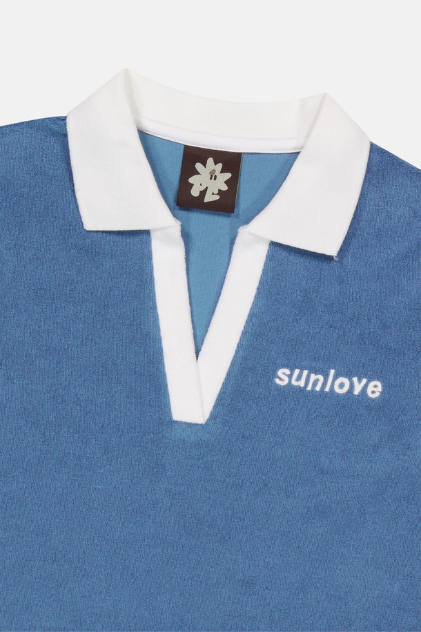 SUNLOVE - 반소매 원피스 - Terry Cloth Polo Dress Blue