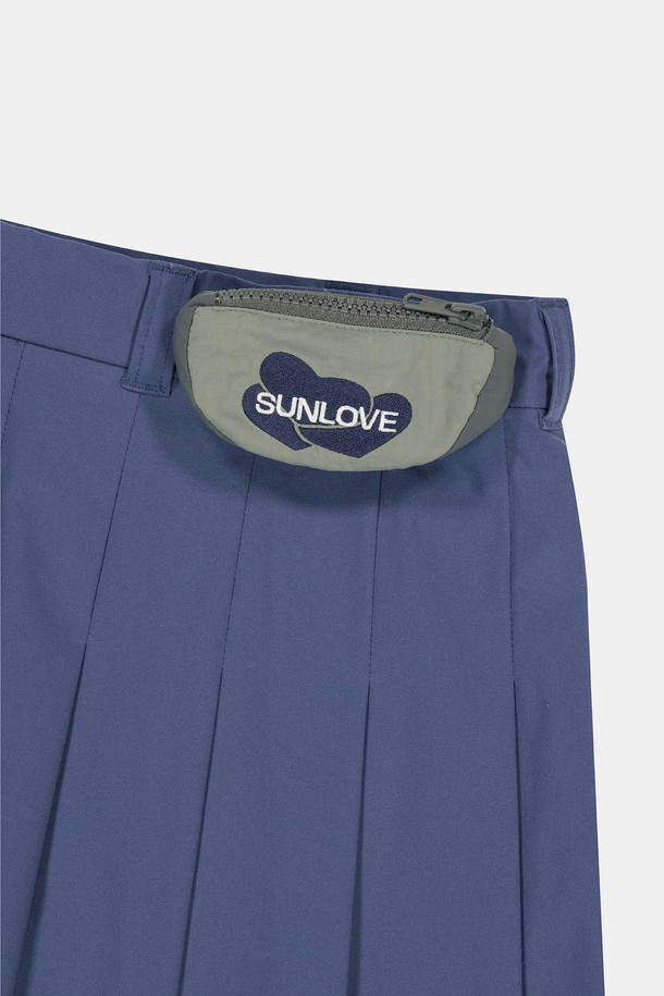 SUNLOVE - 미니스커트 - Heart Pleats Skirt Violet