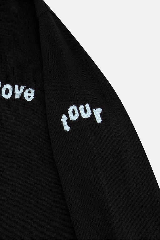 SUNLOVE - 스웨터 - Tour Knit Polo Black