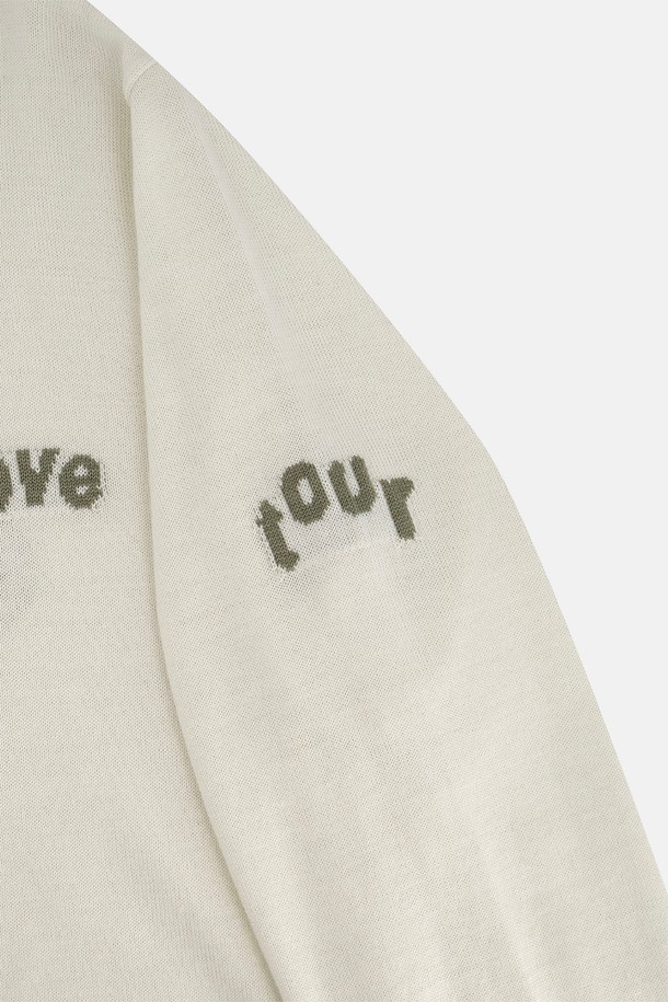 SUNLOVE - 스웨터 - Tour Knit Polo Ivory