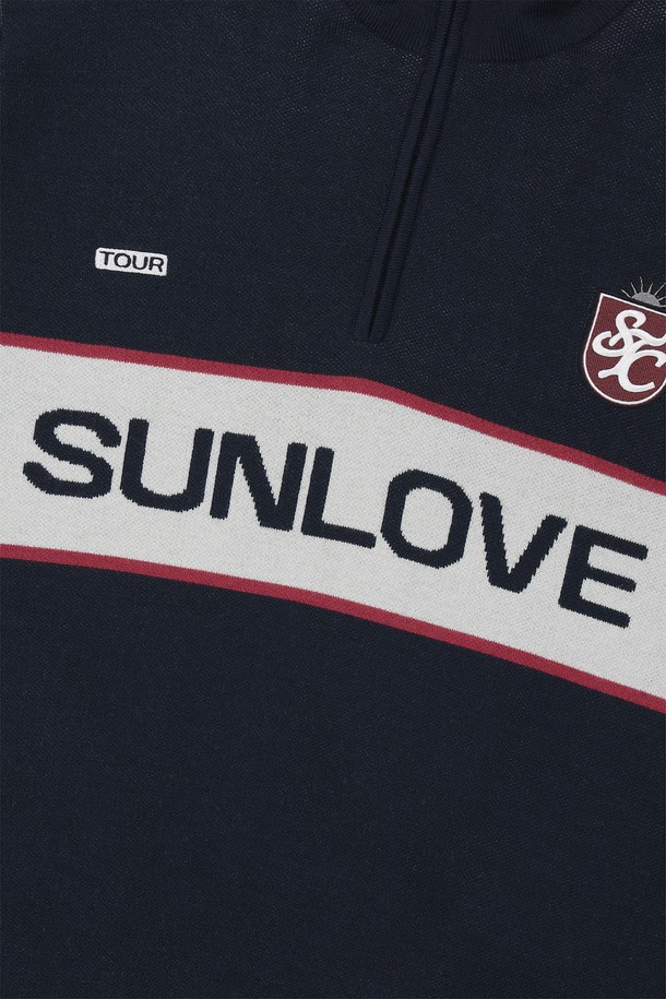 SUNLOVE - 스웨터 - Wind Block Knit Pullover Navy