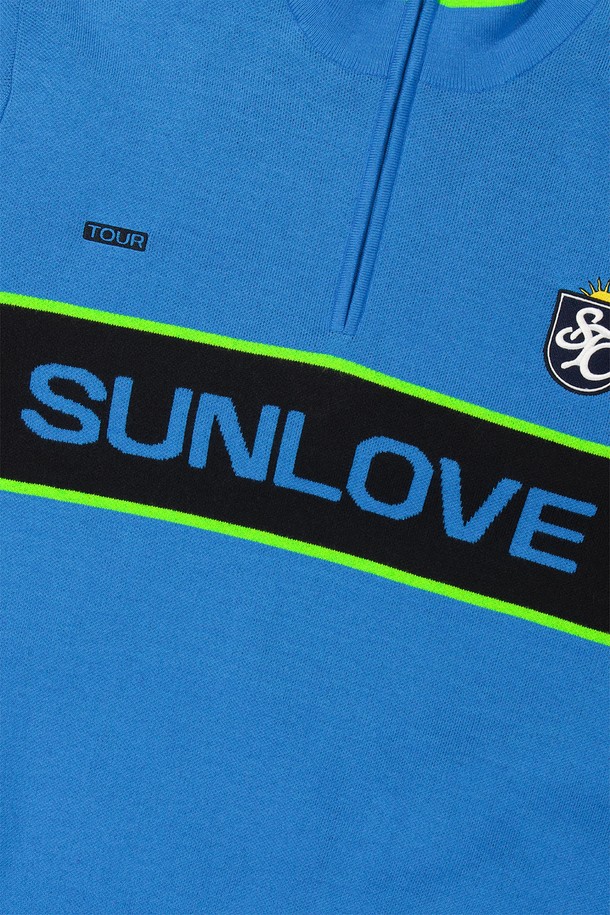 SUNLOVE - 스웨터 - Wind Block Knit Pullover Blue