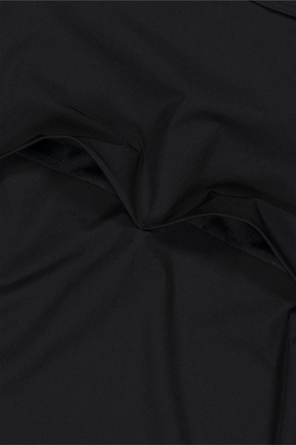 SUNLOVE - 반팔티셔츠 - Active Half Zip Woven Polo Black